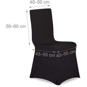 Produktbild für Stuhlhusse Relaxdays elastisch, schwarz