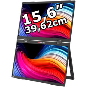 Produktbild für Monitor Verbatim Portable Dual Essentials, 15,6 Zoll