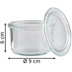 Produktbild für Einmachglas APS Weck-Glas, mit Glasdeckel