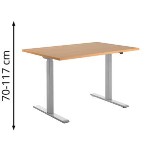 Produktbild für Schreibtisch Topstar E-Table, buche / silber
