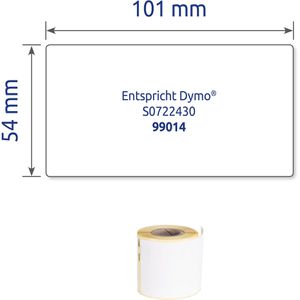 Produktbild für Dymo-Etiketten Zweckform für Dymo 99014, weiß