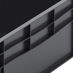 Produktbild für Eurobox AUER ESD EG 86/22 HG, schwarz, 87 Liter
