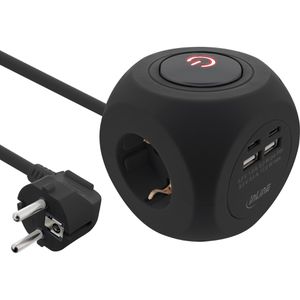 Steckdosenwürfel InLine Charging Cube, 2m Kabel