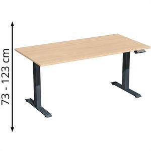Produktbild für Schreibtisch Geramöbel Elevate Basic, buche / anthrazit