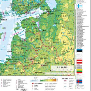 Produktbild für Europakarte Stiefel Skandinavien und Baltikum, rahmenlos