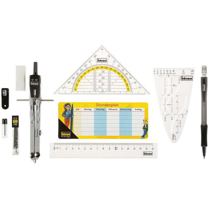 Set Geometrie Idena - 4 Pezzi Da 30 Cm Con Righelli, Squadra E Goniometro - Foto 11