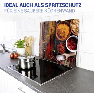 Produktbild für Herdabdeckplatte Wenko mit Gewürzmotiv, aus Sicherheitsglas