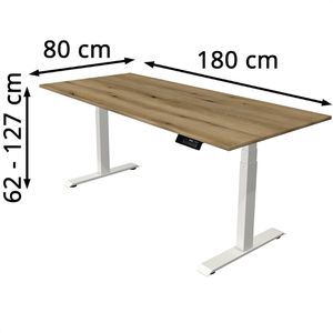Produktbild für Schreibtisch Kerkmann Move 1 stable, asteiche / weiß