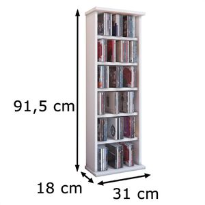 Produktbild für CD-Regal VCM Vostan, 25245, weiß