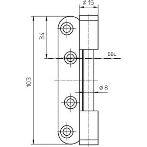 Produktbild für Türband Simonswerk Variant V 0037 WF vernickelt
