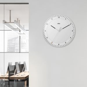 Produktbild für Wanduhr Braun BC17W, Kunststoff, analog, Funkuhr