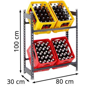 Produktbild für Getränkekistenregal PROREGAL Camel, für 4 Kisten