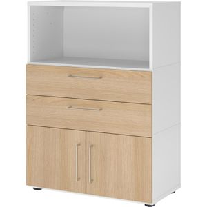 Produktbild für Kombischrank Hammerbacher FW38K1, weiß / eiche