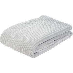 Produktbild für Kuscheldecke Gözze Cord Optik, 40067-90, silber