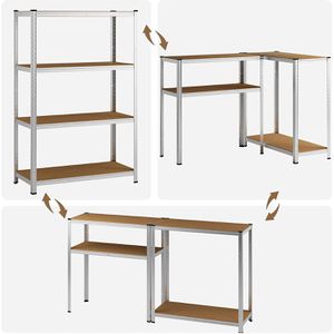 Produktbild für Schwerlastregal Monzana 106180, 4 Holzböden