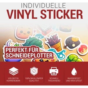 Produktbild für Kopierfolien Skullpaper Aufkleberfolie, A4, weiß