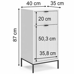 Produktbild für Badschrank Vicco Eliza, 4 Füße, weiß