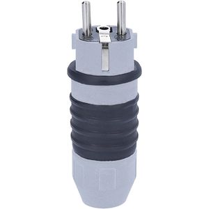 Produktbild für Schutzkontaktstecker as-Schwabe 62301, grau / schwarz