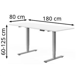 Produktbild für Schreibtisch FlexiSpot E5S, weiß / grau