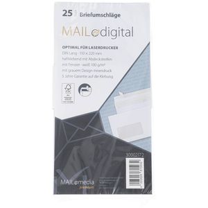 Produktbild für Briefumschläge Mailmedia weiß, DIN lang