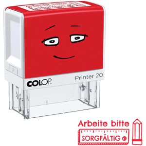 Motivstempel Colop NIO School Arbeite sorgfältig, Kunststoff