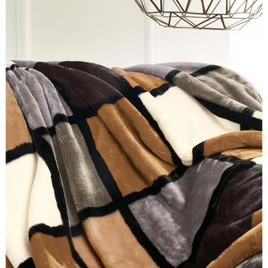 Produktbild für Kuscheldecke Gözze Antigua Cashmere Feeling, taupe/creme/braun