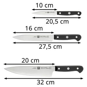 Zwilling Gourmet 3-piece knife set, 36130-003