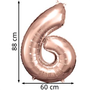 Produktbild für Luftballons Amscan 9906281, Riesenzahl 6, rose