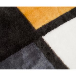 Produktbild für Kuscheldecke Gözze Antigua Cashmere Feeling, senf/schwarz/weiß
