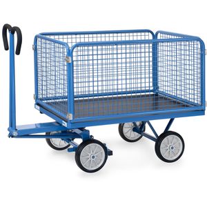 Handwagen Fetra 6433V, mit 4 Gitterwänden