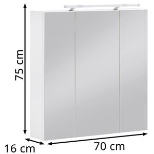 Produktbild für Spiegelschrank Schildmeyer Luca 125523, weiß
