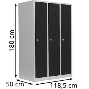 Produktbild für Spind Lüllmann 515138, anthrazit