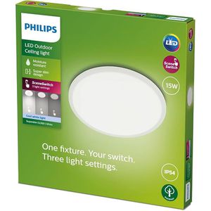 Produktbild für LED-Panel Philips Superslim, IP44 wasserfest, weiß, Ø 25 cm