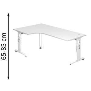 Produktbild für Schreibtisch Hammerbacher O-Serie, weiß / weiß