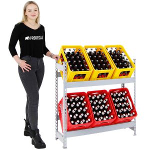 Produktbild für Getränkekistenregal PROREGAL Camel, für 6 Kisten