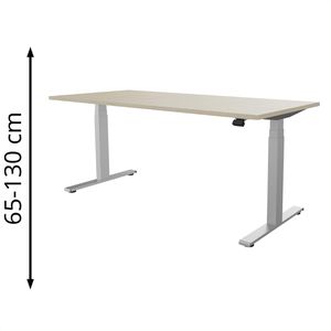 Schreibtisch fm-Büromöbel fouraction ahorn / silber