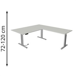 Produktbild für Schreibtisch Kerkmann Move 3 Tube, lichtgrau / silber