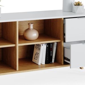Produktbild für Sideboard Vicco Nautica, aus Holz, weiß / eiche