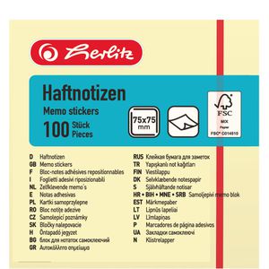 Haftnotizen Herlitz 790287, gelb