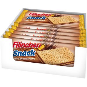 Filinchen Knusperbrot Snack aus Weizen mit Schokocreme, je 1 Riegel à 35 g, 10 Pack