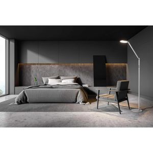 Produktbild für Stehlampe Fabas-Luce Regina, LED, silber, 139 cm