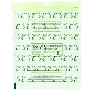 Produktbild für Müllbeutel Pely Bio-Zugbandbeutel, 10 Liter