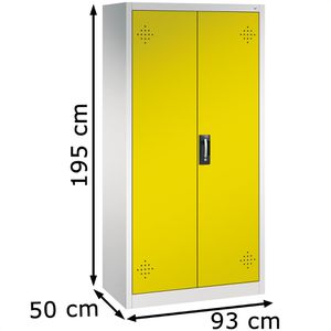 Produktbild für Umweltschrank CP-Möbel 8921-316, lichtgrau / gelb