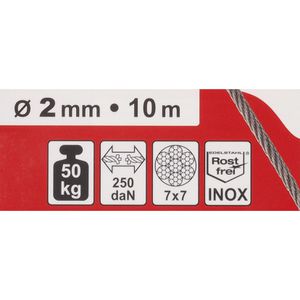 Produktbild für Drahtseil Dörner+Helmer 190393, Traglast bis 50 kg
