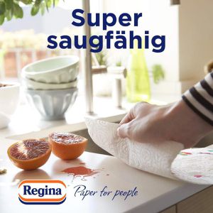 Produktbild für Küchenrolle Regina mit Herzen, Farben der Herzen, 3-lagig