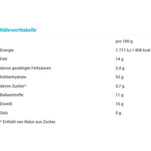Produktbild für Müsli Kölln Bircher Nuss, ohne Zuckerzusatz