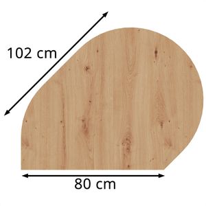 Produktbild für Anbautisch Hammerbacher LA81, asteiche / silber