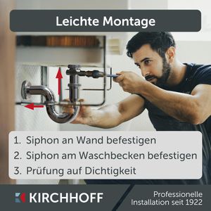 Produktbild für Siphon Kirchhoff Röhrensiphon PLUS für Waschbecken