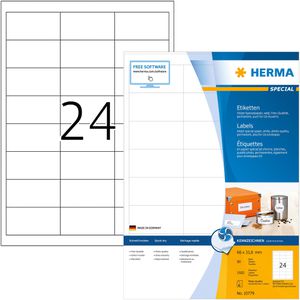 Inkjet-Etiketten Herma 10779, Special, weiß