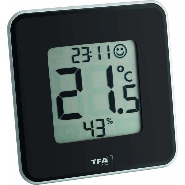 TFA Digitales Innen-Außen-Thermometer Inkl. Z-Batterie Weiß